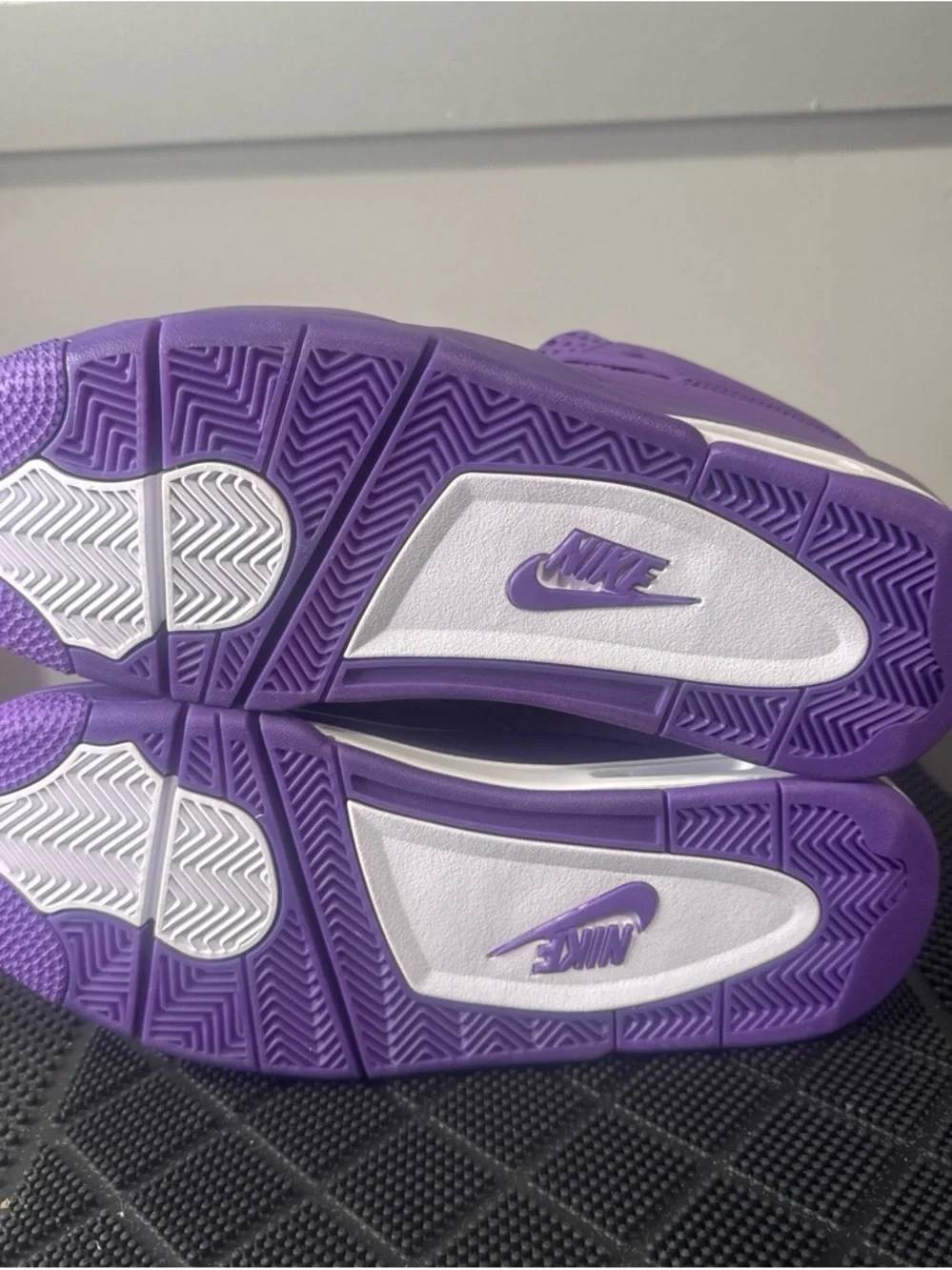 Jordan Men's Purple Basketball Sneakers with White Swoosh